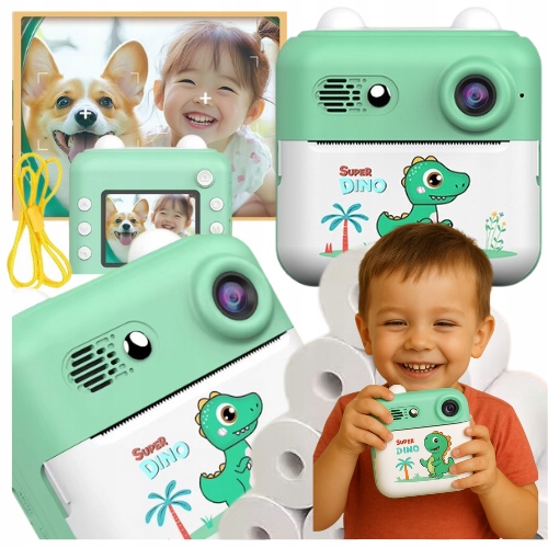 Aparat Natychmiastowy Dla Dzieci Z Drukarką Termiczną 11 Rolek Na Mikołaja