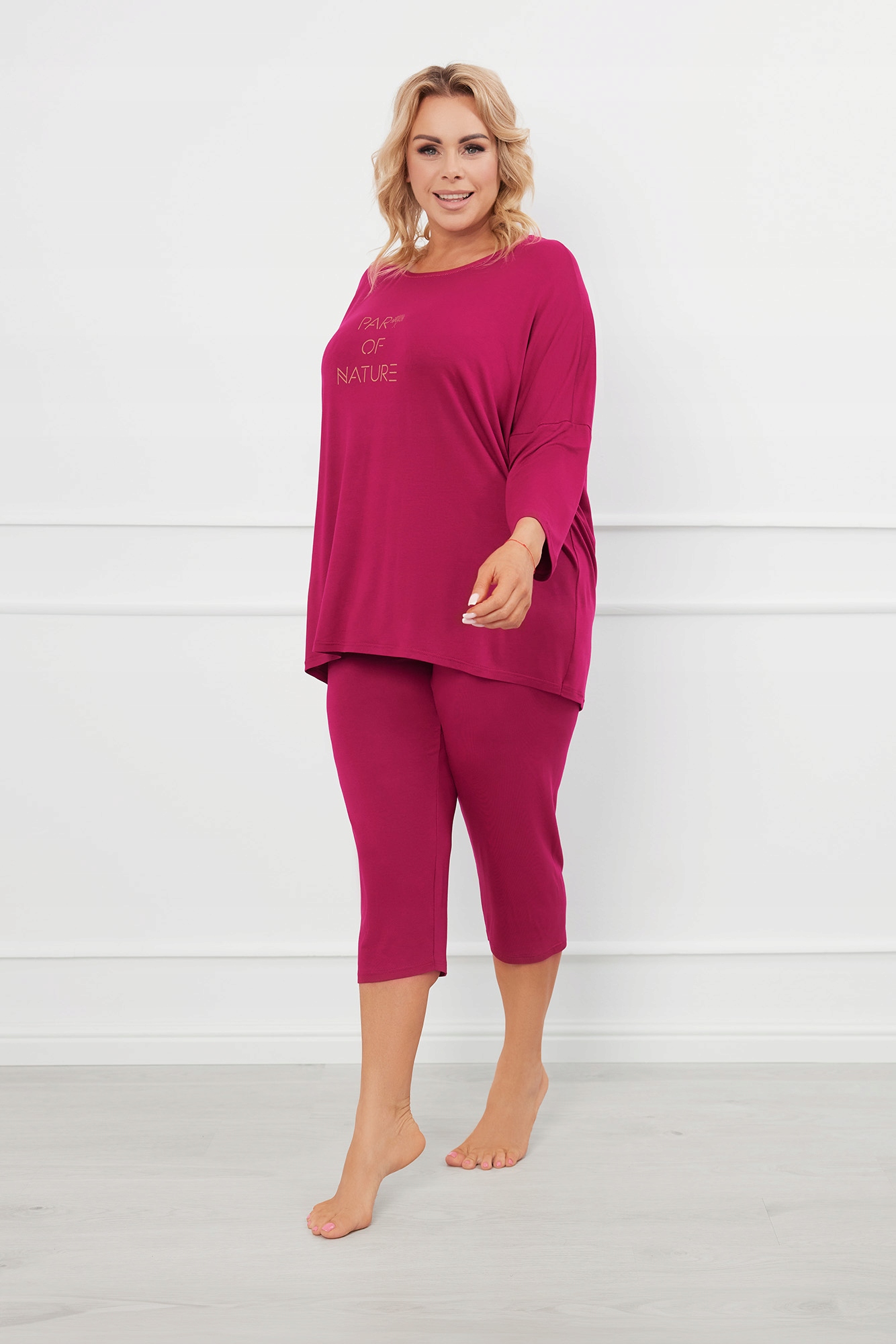 Příroda dámské pyžamo 3/4 rukáv, 3/4 kalhoty XL Italian Fashion