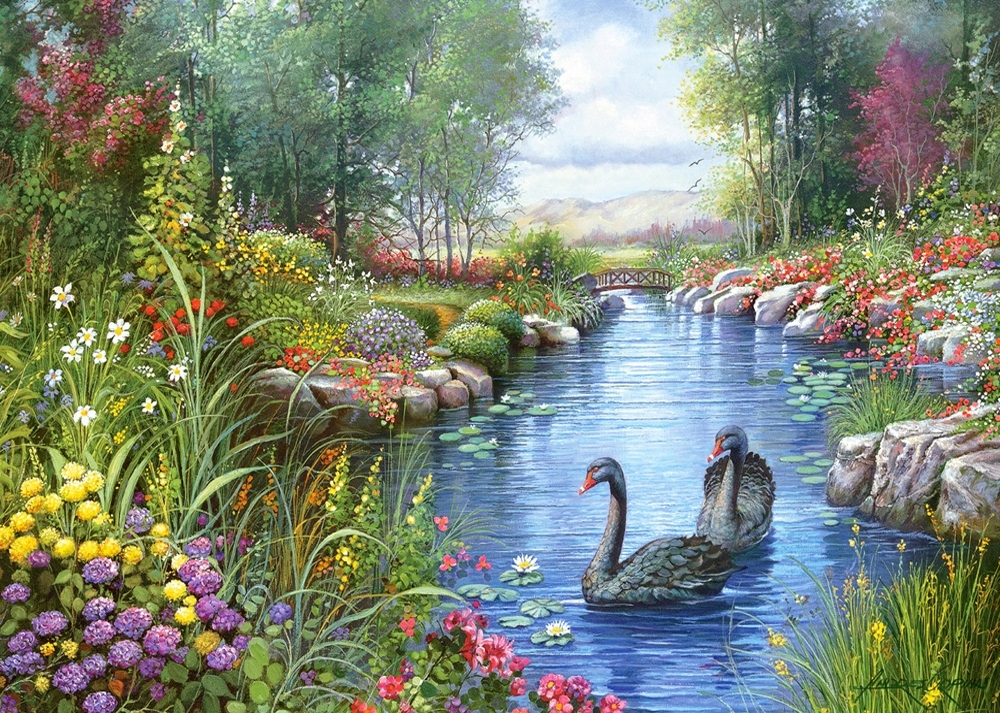 

Puzzle Krajobraz Obraz Las Zwierzęta 9 1500 Castor