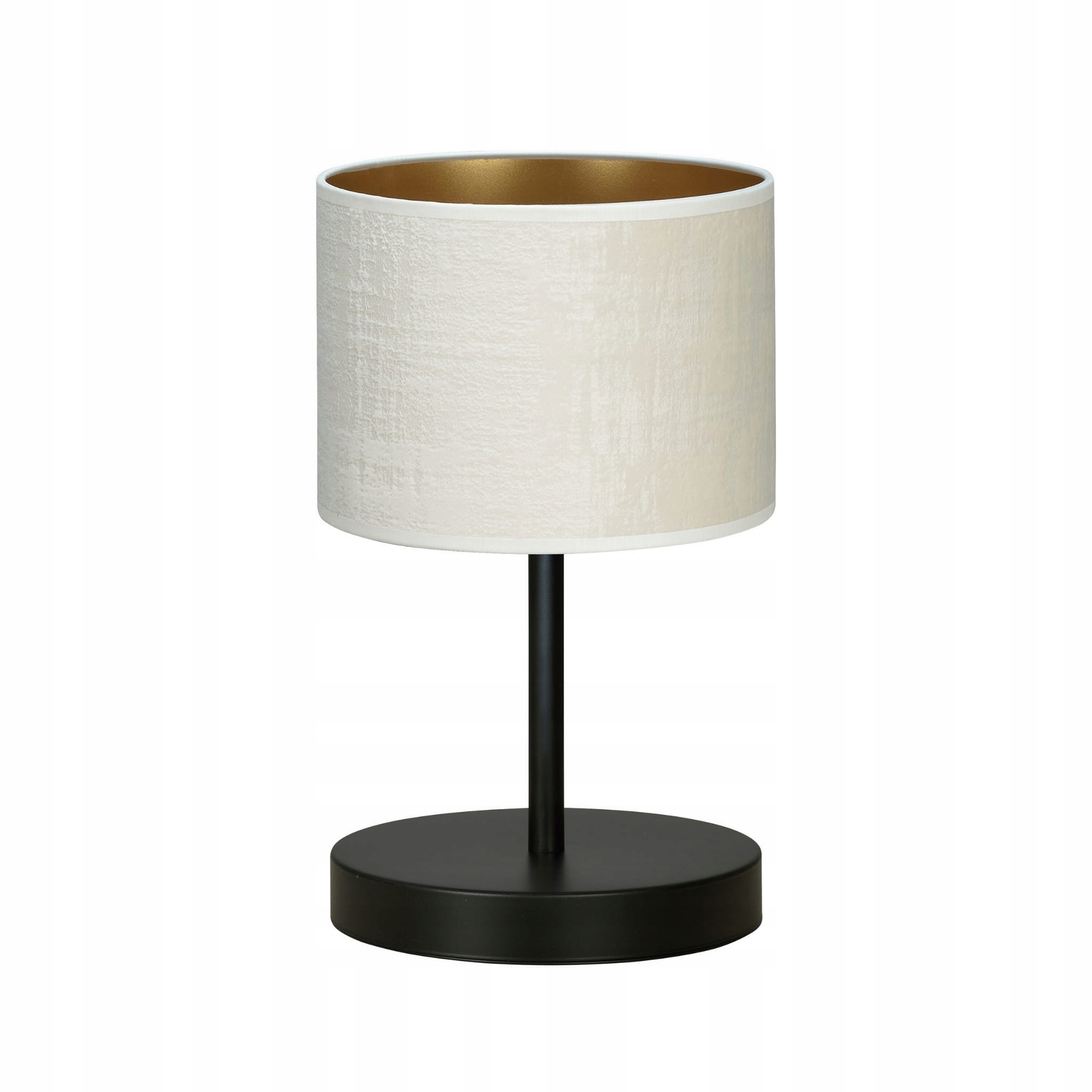 Noční Lampa Emibig Hilde E27 34 cm Kov/Černá/Bílá tkanina