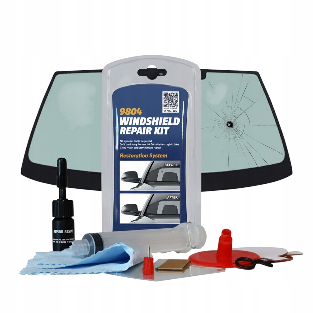 Zestaw do naprawy szyb samochodowych odprysków pęknięć bez Uv Mannol 9804