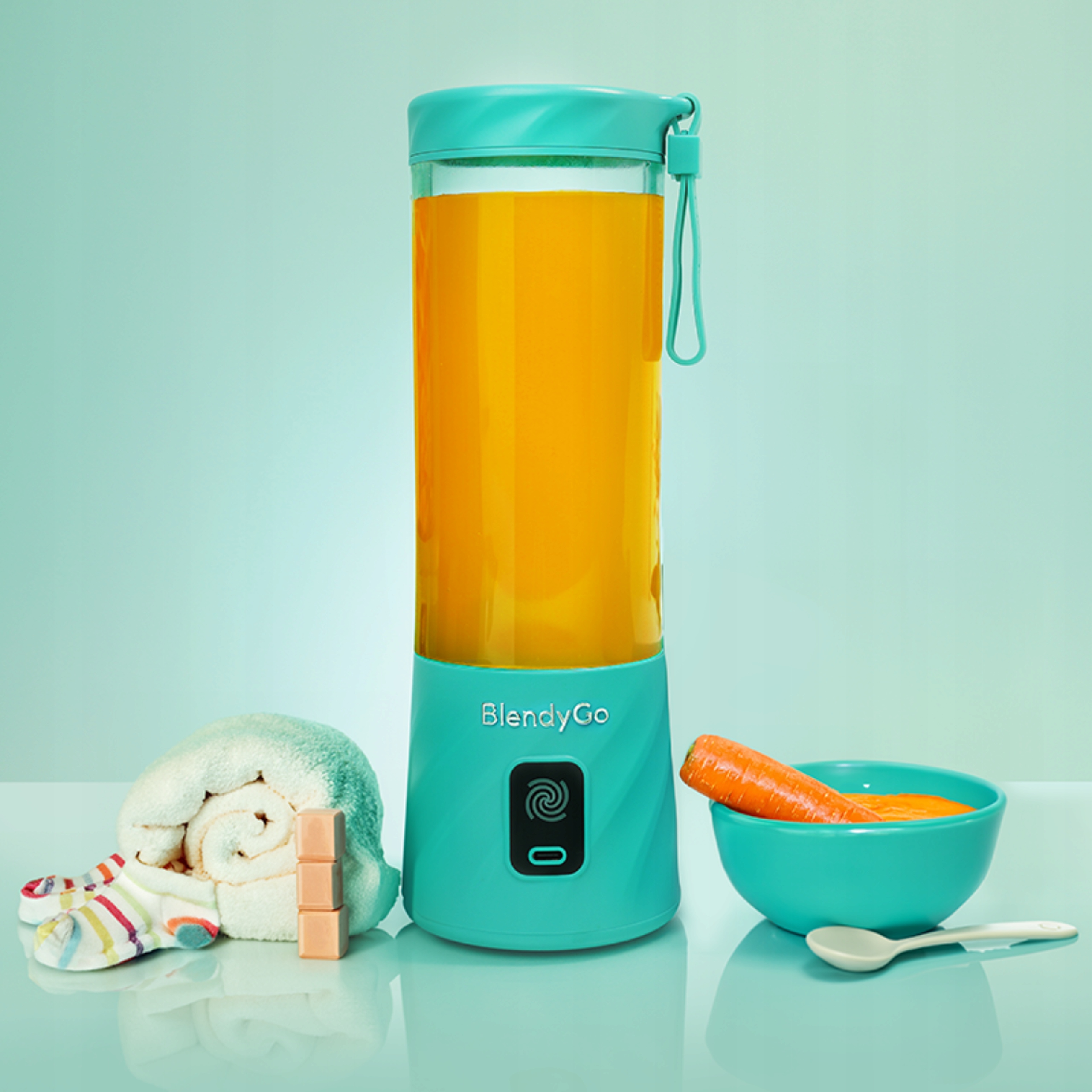 BLENDYGO 3 Blender Do Smoothie Przenośny USB 550 ml BPA Free Mint — miniatura 13