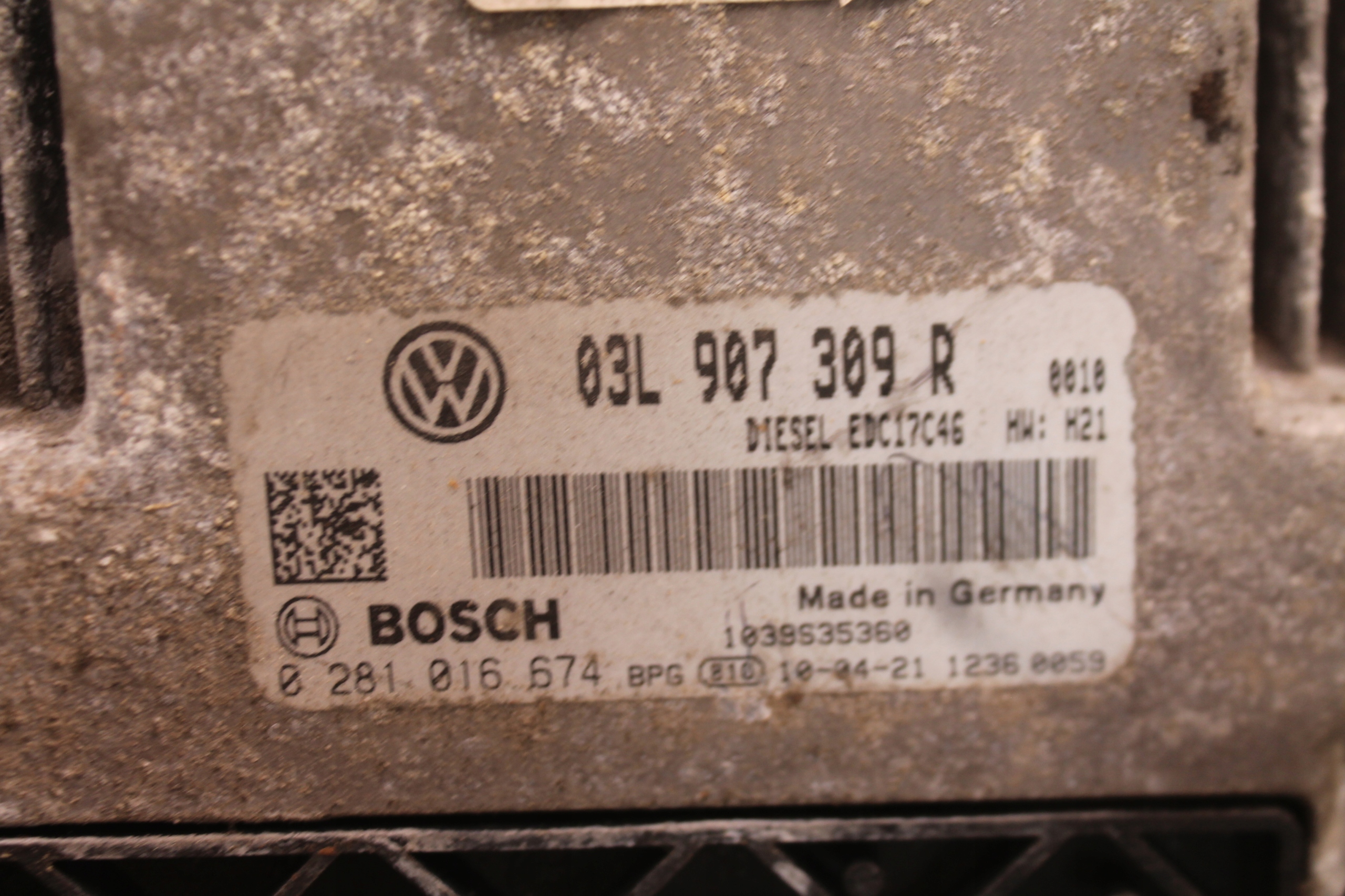 computer control unit of the engine 03L907309R VW GOLF VI 2.0 TDI 08-12