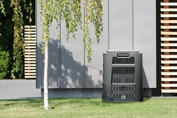 KOMPOSTOWNIK OGRODOWY 320L zamykany SOLIDNY NA KOMPOST NAWÓZ MROZOODPORNY Długość (dłuższy bok podstawy) 70 cm