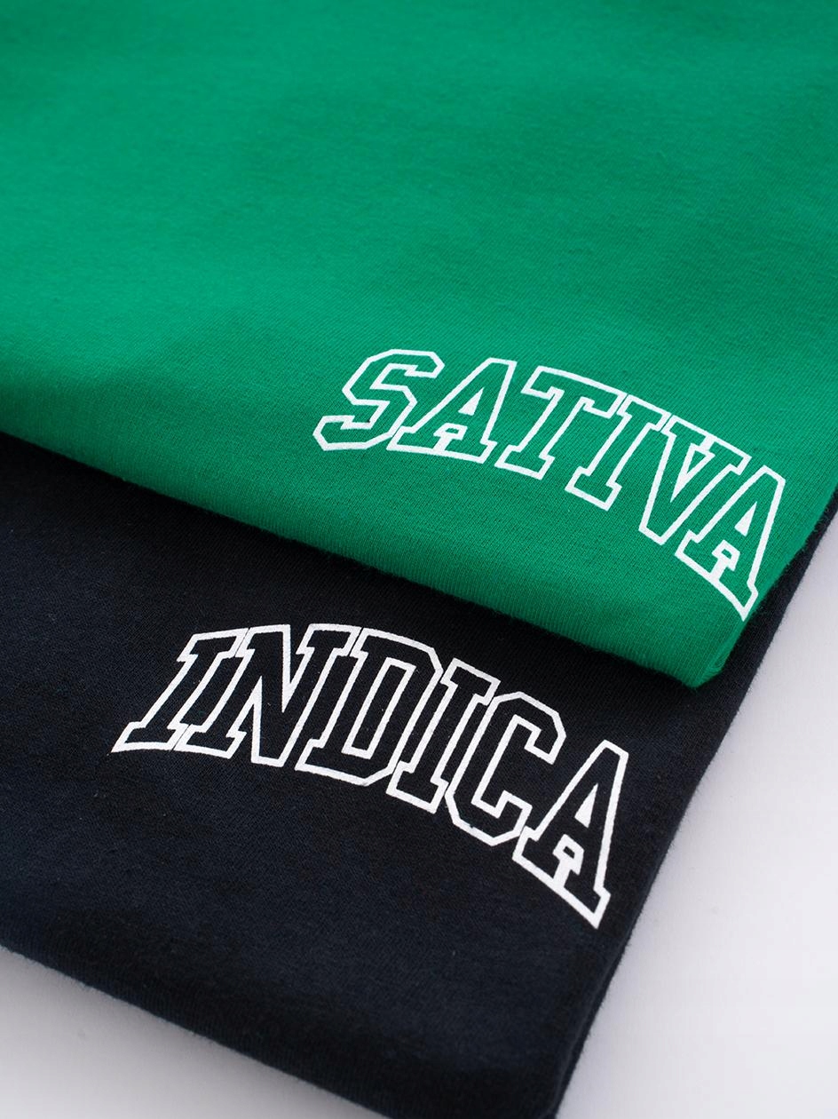 Sada 2 Kusů Pánských Bavlněných Triček Sativa Indica Černá S