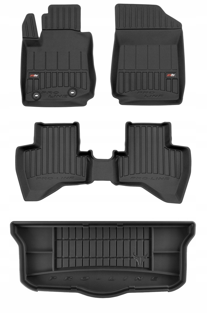 Sada 3D gumových koberců rohož do kufru Toyota Aygo 2 Hb 2014-2022