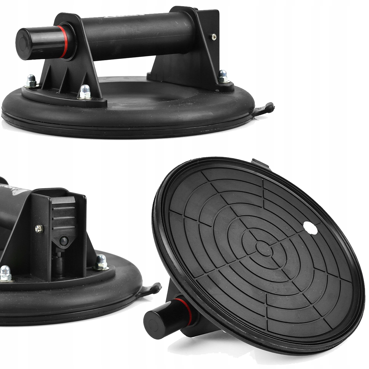 UCHWYT PRZYSSAWKA Z POMPKĄ DO SZYB 200MM 100KG