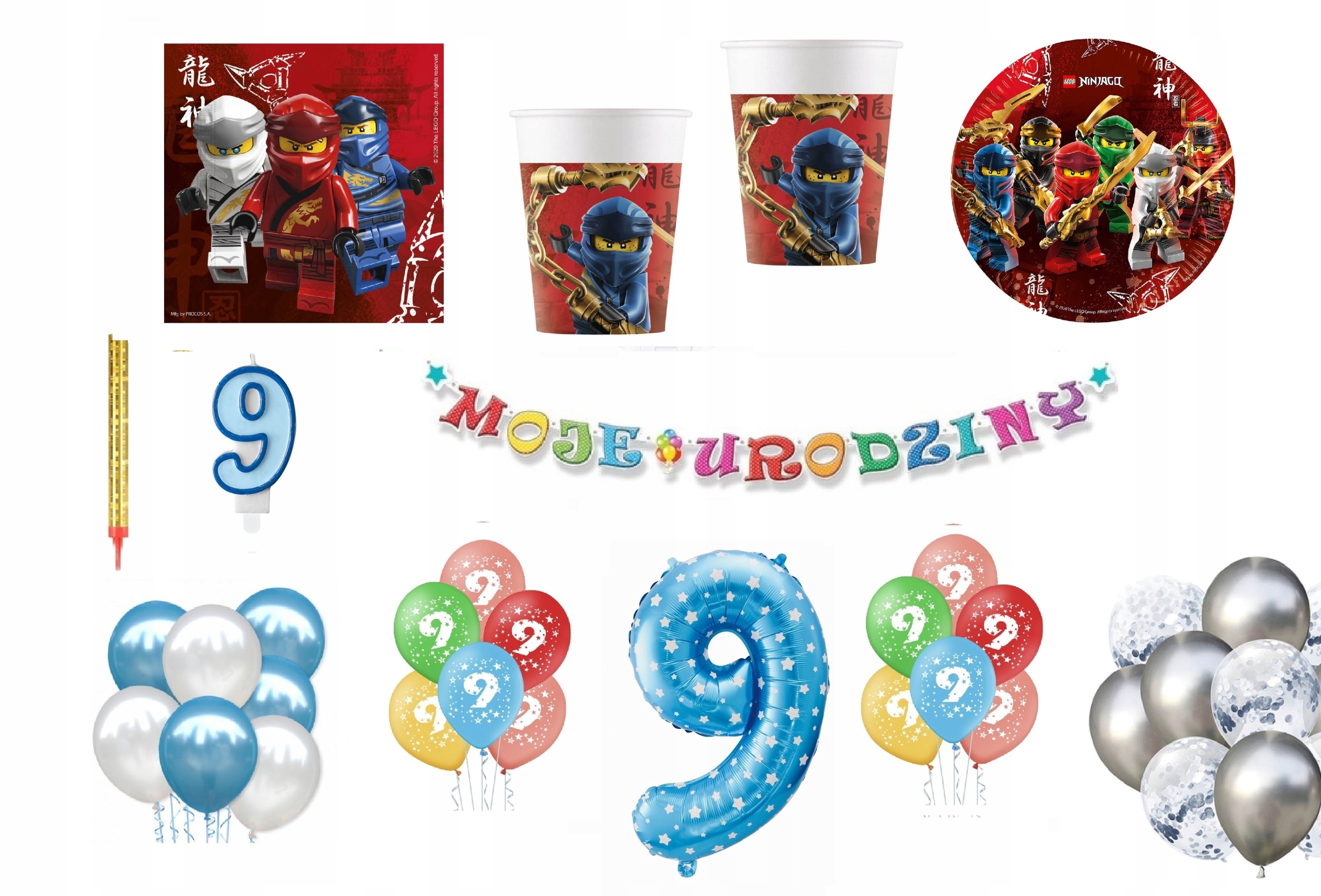 

Zestaw Lego Ninjago 9 Urodziny Balony