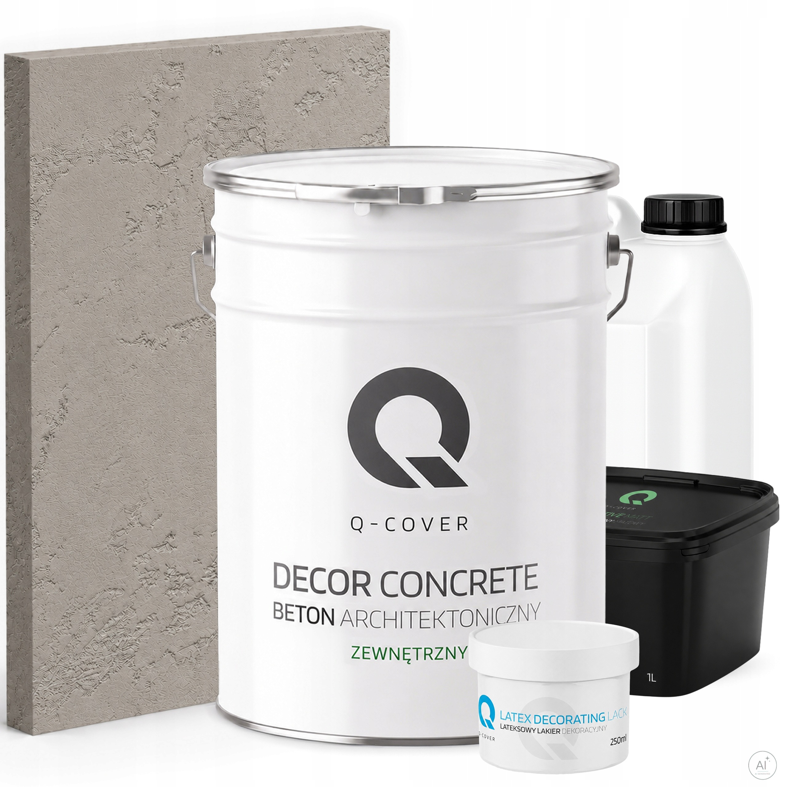 Architektonický Venkovní Beton Set Šedý Světlý F264 Komplet Na 10 m2