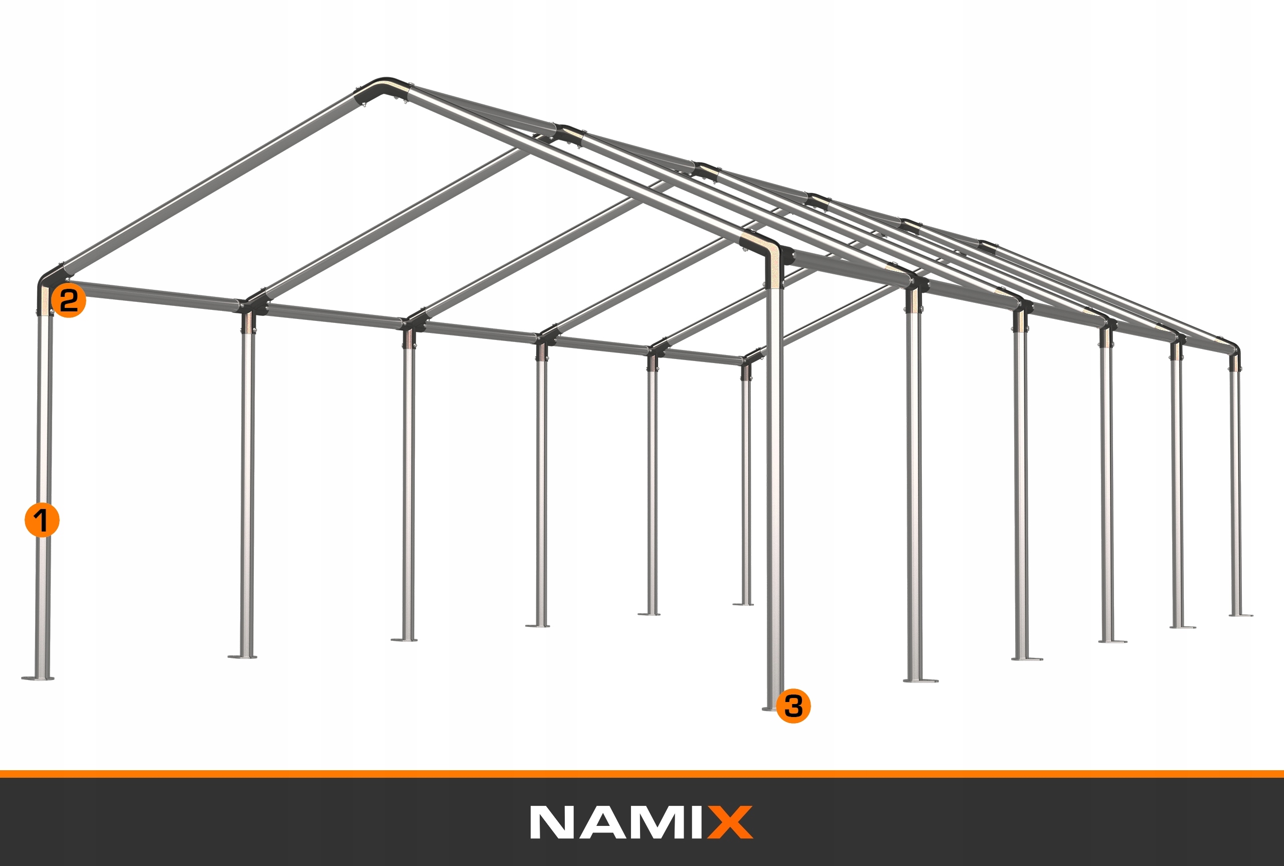 Namiot BASIC 5x10 imprezowy ogrodowy RÓŻNE KOLORY Producent NAMIX
