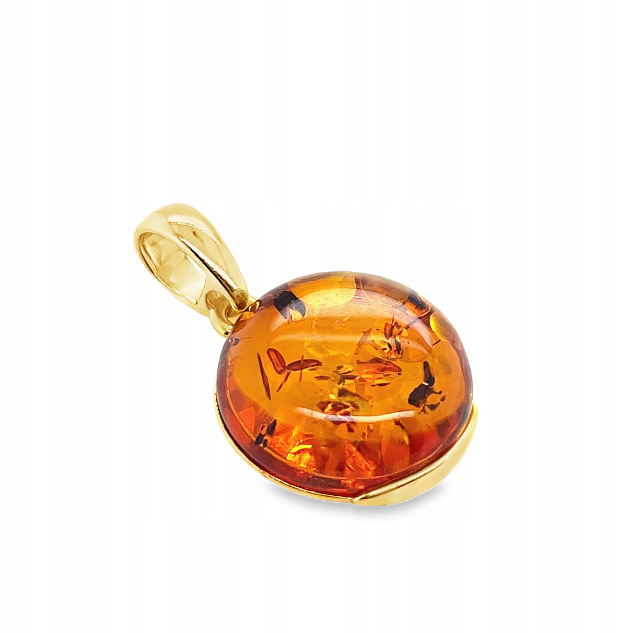 Přívěsek stříbrný pozlacený Přívěsek Jantar Elegantní očko Film