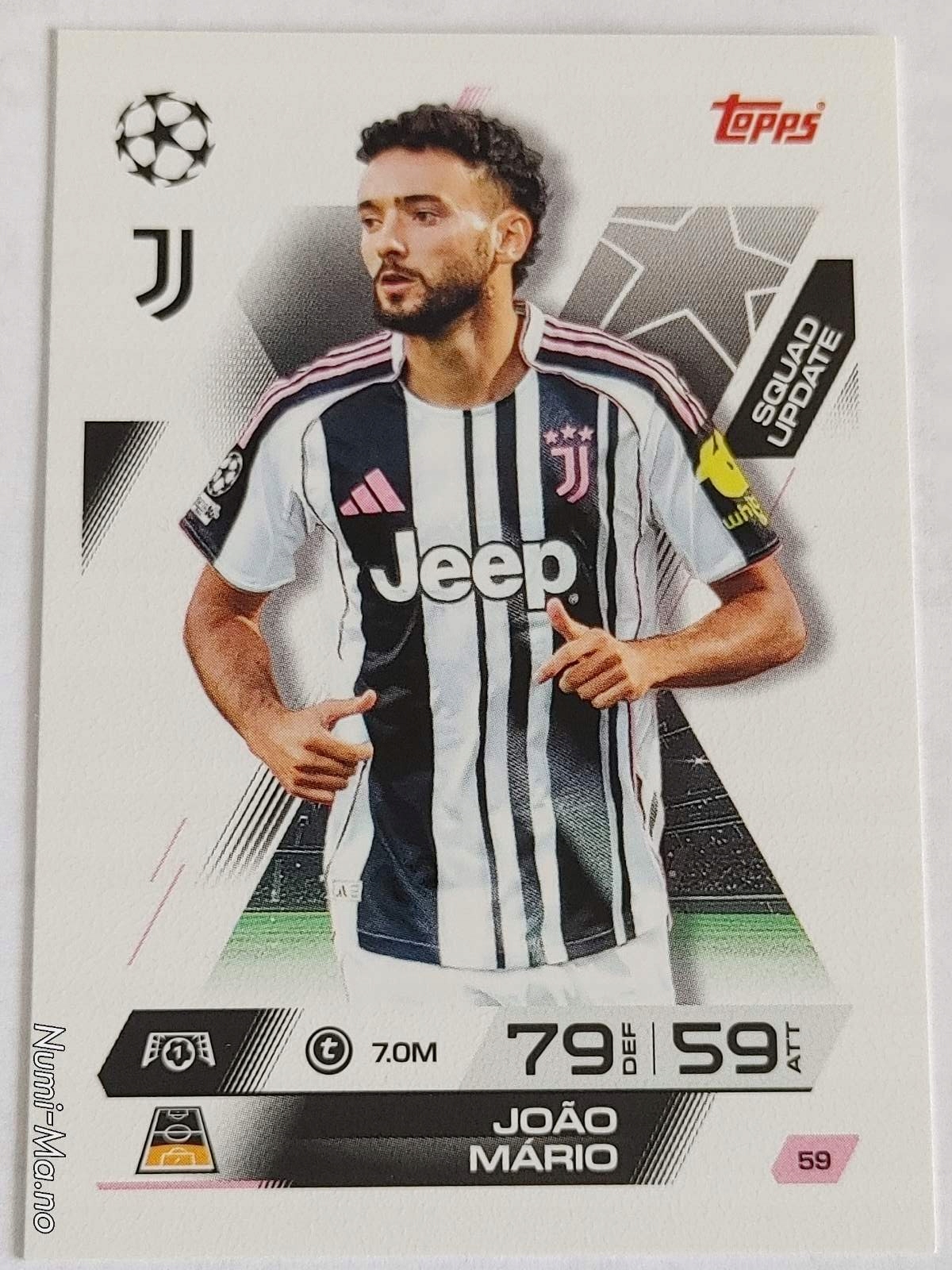Topps Match Attax Extra 2025-2026 N.059 Joao Mario Juventus 6059