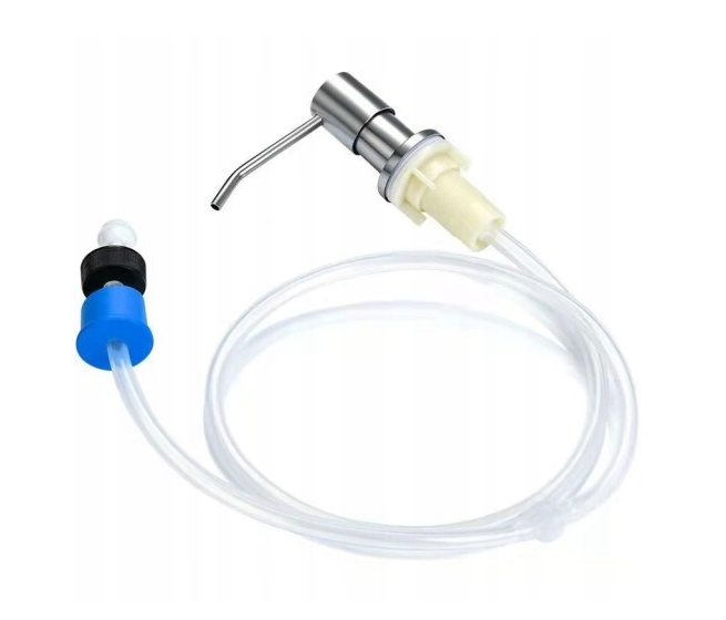 DOZOWNIK DO PŁYNU do naczyń mydła do ZLEWOZMYWAKA umywalki kuchennej srebro Kolor pompki czarny