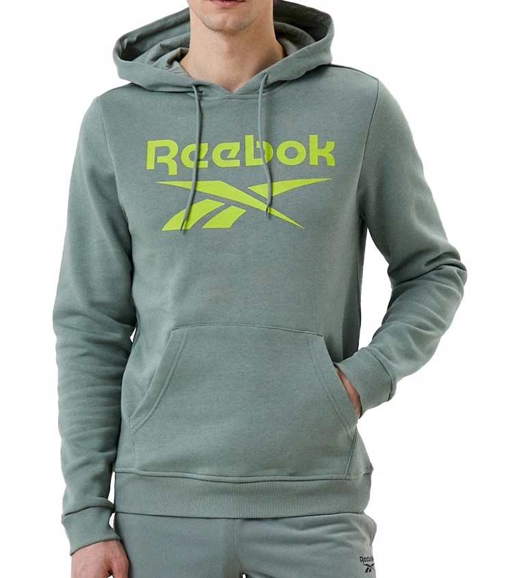 2912 Pánská Mikina Reebok Klokanka S Kapucí Přes Hlavu Bavlna XL