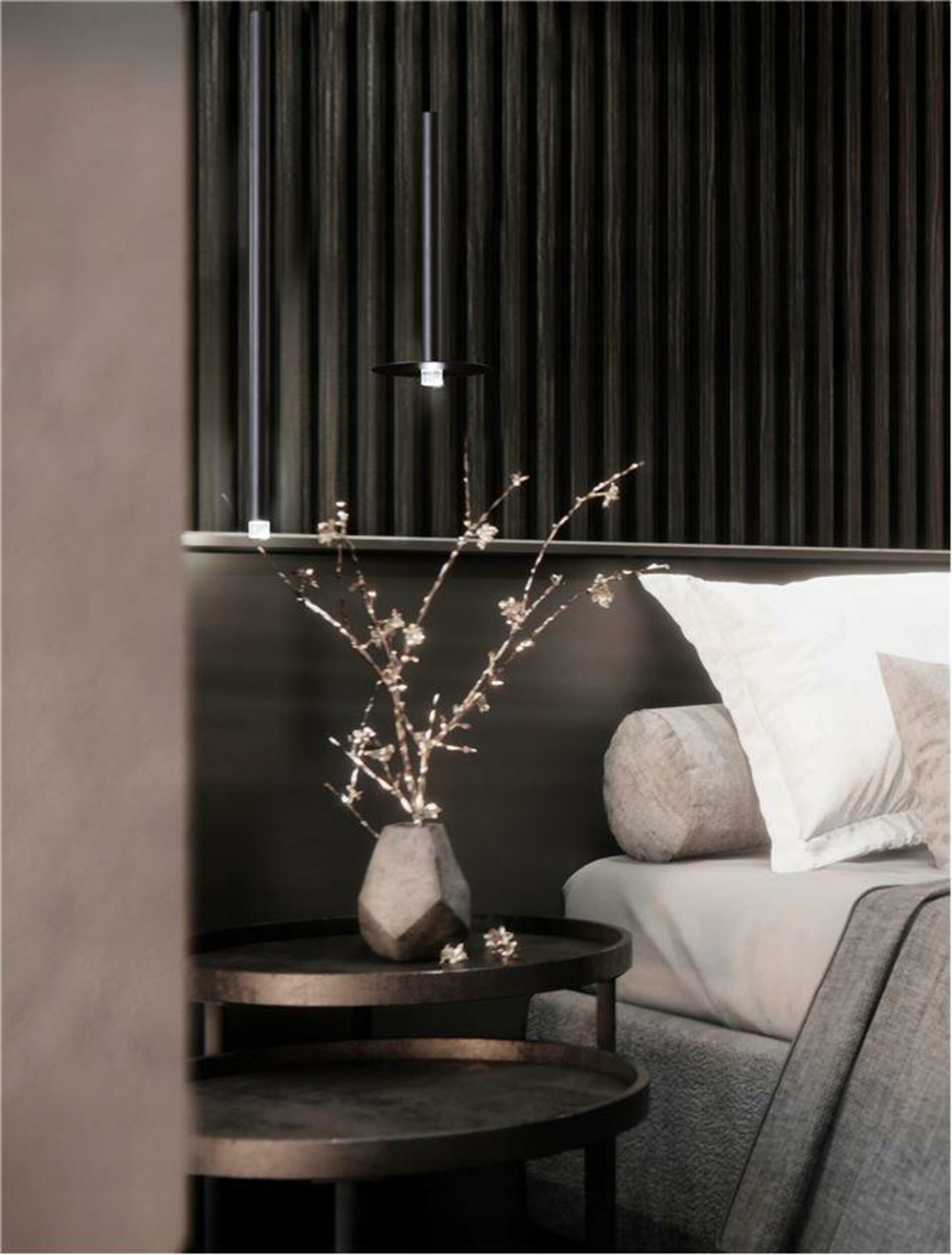 Nova Luce závesné svietidlo Dandia čierny hliník Led závesné svietidlo 6W 3000