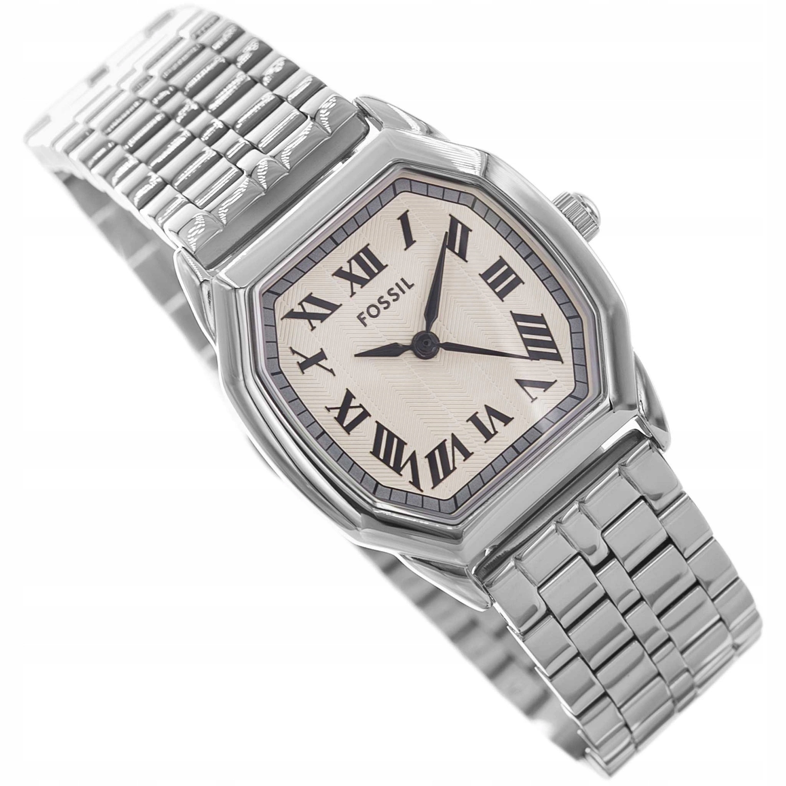 Dámské Hodinky Fossil ES5363 Harlow Stříbrné S Retro Náramkem