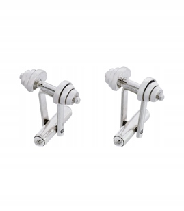 Manžetové knoflíčky Činky, sportovní činky, stříbro 925, svatba svatební hostina