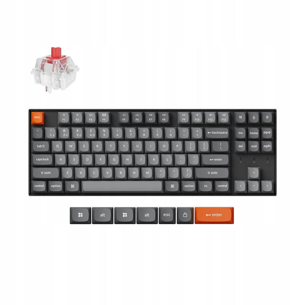 Keychron K8 Max Qmk Bezdrôtová mechanická klávesnica biela Led K8M-A1