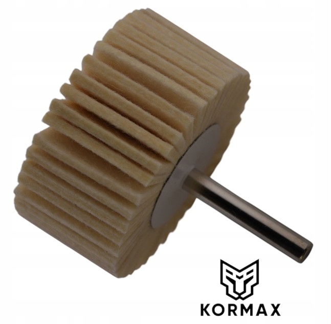 Filc polerski na trzpieniu Listkowy Ściernica listkowa z filcu 60x30mm