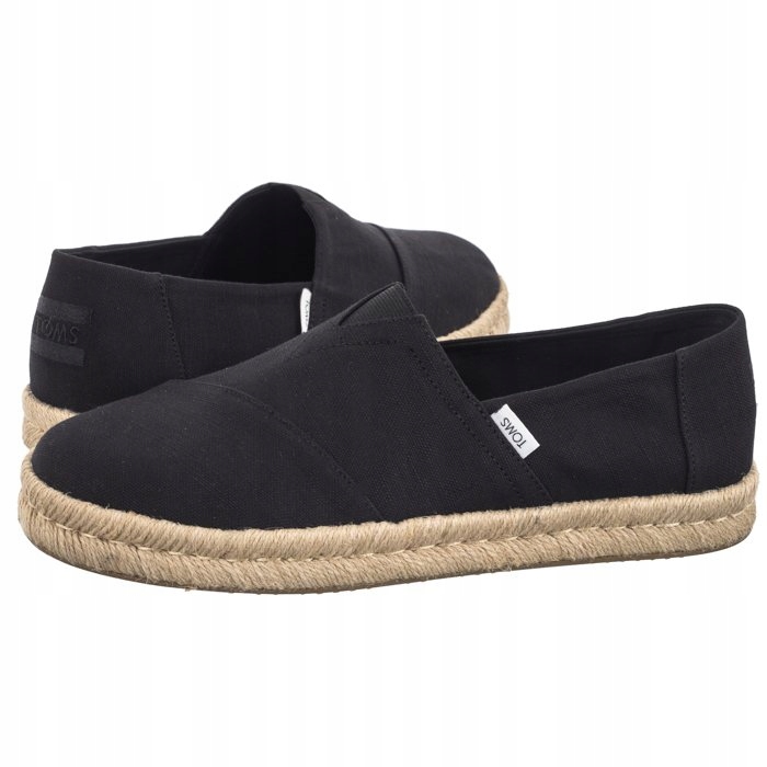 Espadrilkové boty Toms Alp Rope 2.0 Black Slubby Woven 10019875 Černé