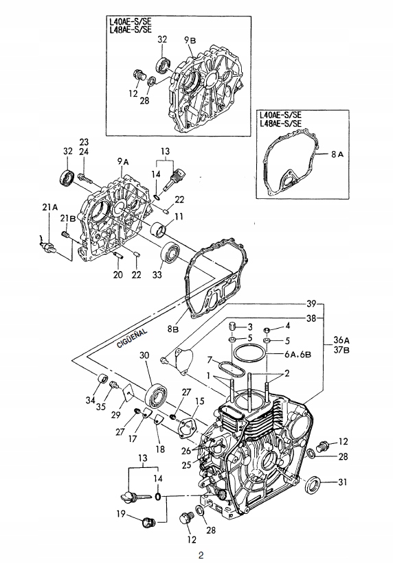 Oring O-ring uszczelka głowicy L40 L48 170F 173F Marka M&M