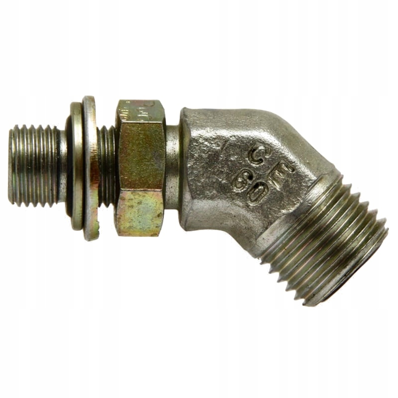 Adapter kątowy grodziowy ORFS 11/16"-16 x 1/4" BSP