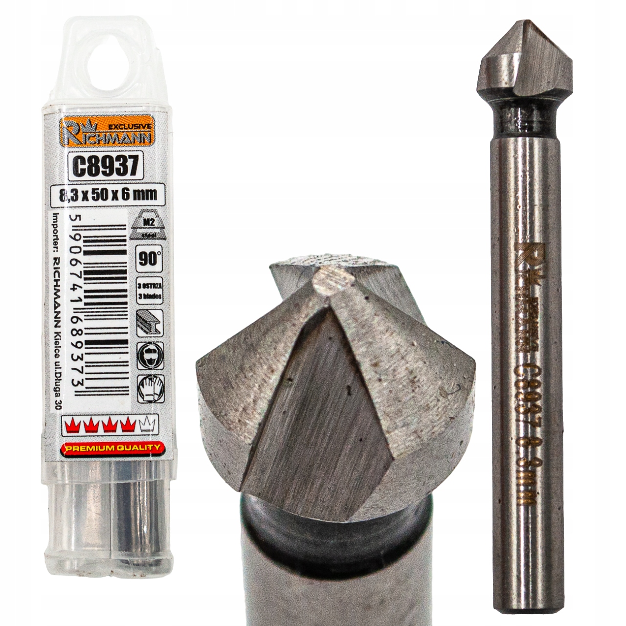 

Frez wiertło pogłębiacz 8,3x50x6 stal M2 45°