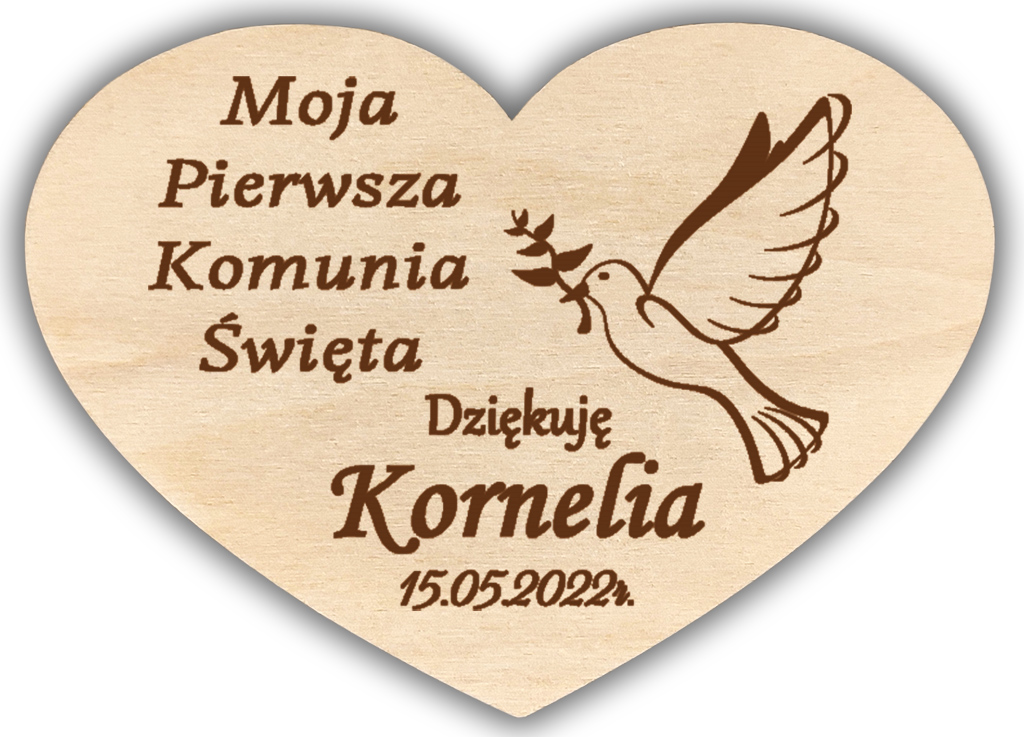 PODZIĘKOWANIE DLA GOŚCI NA PIERWSZA KOMUNIA ŚWIĘTA IMIĘ DATA GRAWER MAGNES Rodzaj magnes
