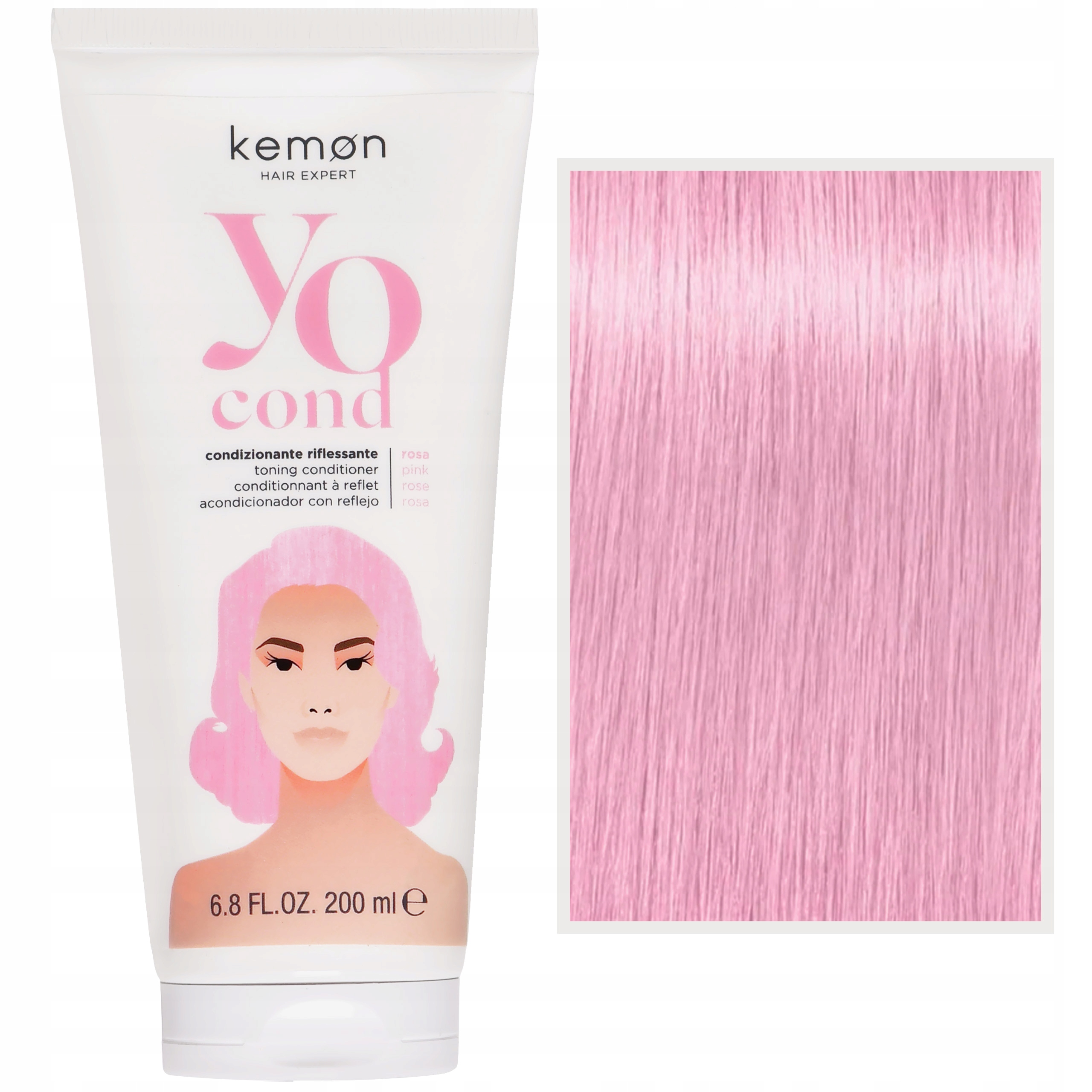 Profesionální růžový kondicionér Kemon Yo Cond Rosa na ochranu barvy 200 ml