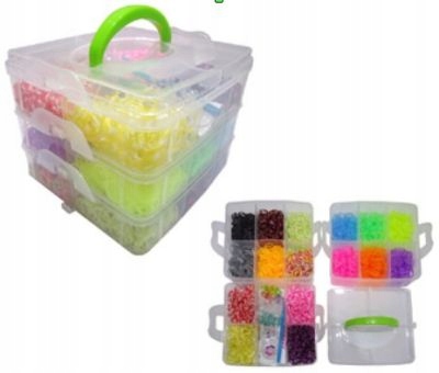 

Zestaw do robienia bransoletek gumki XL 4500 gumek
