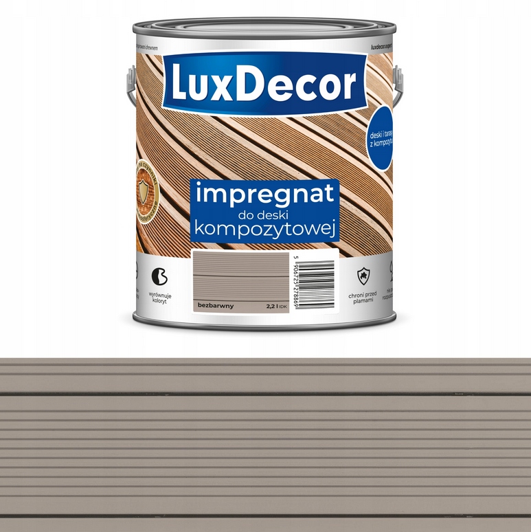 Impregnat do deski kompozytowej Luxdecor Bezbarwny 2,2l Szybkoschnący