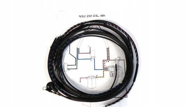 Instalacja elektryczna NSU 250 OSL WH oplot