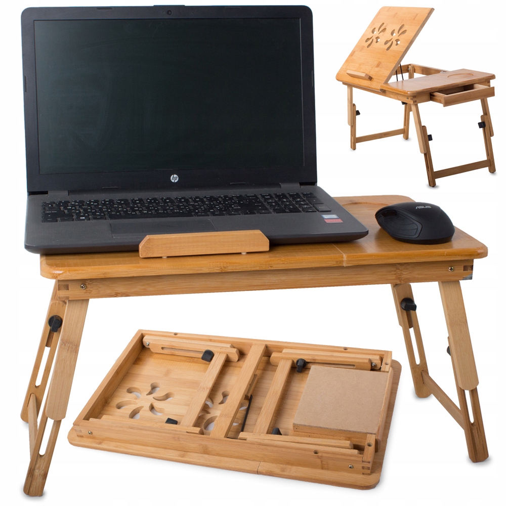 

Stolik Pod Laptopa Bambusowy Do Łóżka Podstawka