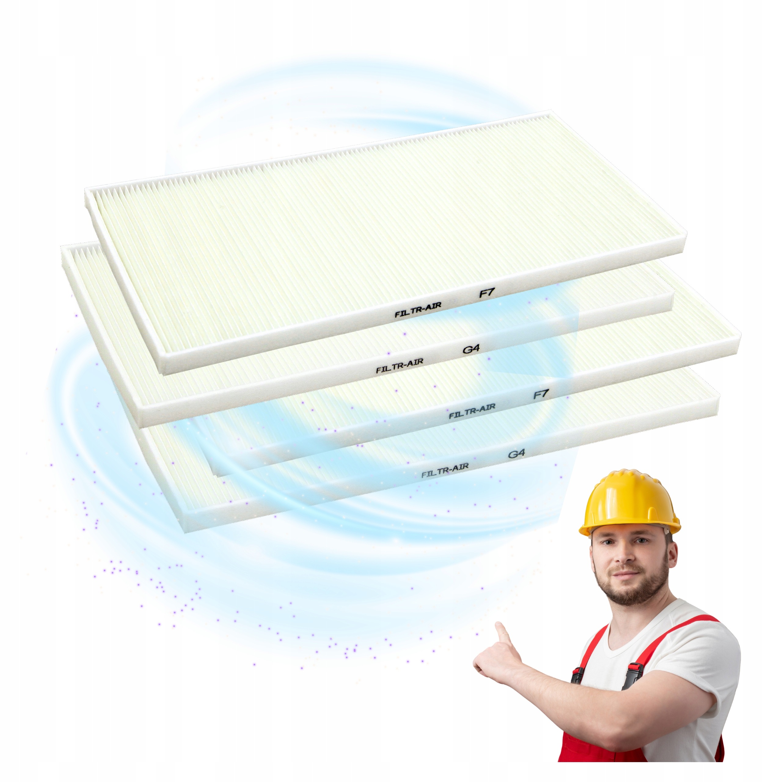 Filtr Mistral Slim 400 G4 F7 pro rekuperátor Pro Vent Komplet na celý rok