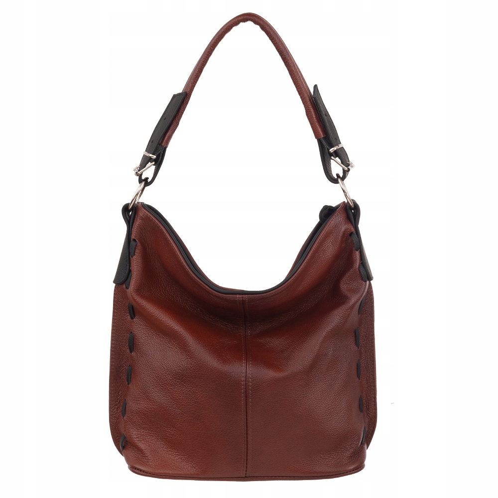 BRĄZOWA SKÓRZANA A4 TOREBKA 100% SKÓRA worek