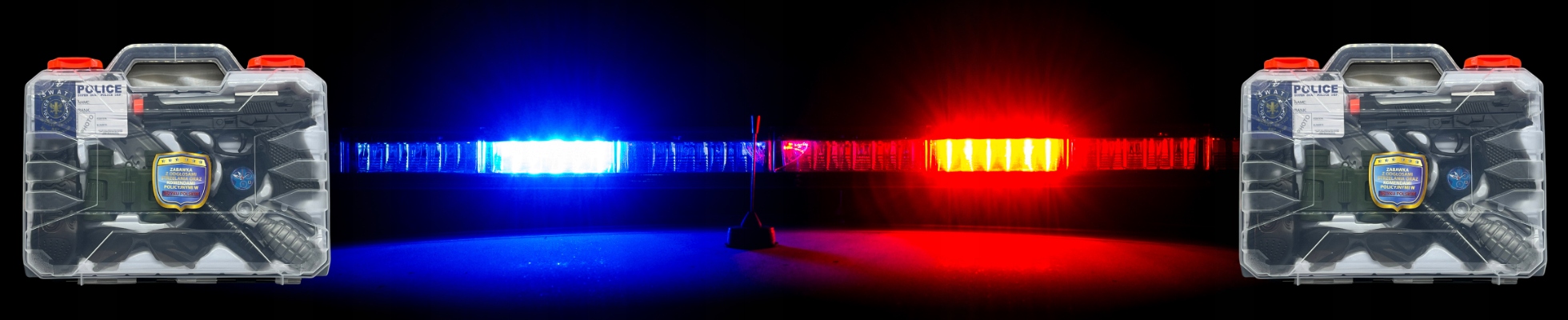 PISTOLET POLICYJNY DLA DZIECI ZESTAW MAŁEGO POLICJANTA Z POLSKIMI KOMENDAMI Marka bez marki