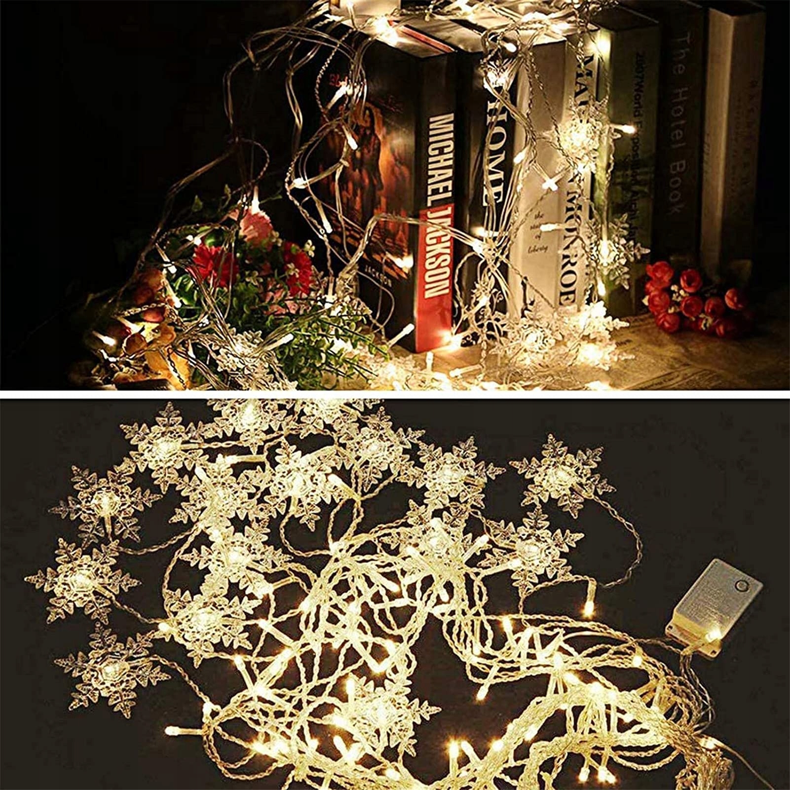OAICIA GIRLANDA KURTYNA ŚWIETLNA LAMPKI GWIAZKI OZDOBNE 96 LED 35M — miniatura 4
