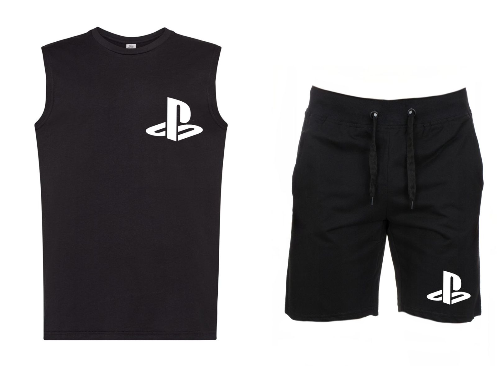 Sada: Tričko , Tílko, Krátké Kraťasy Playstation Pánské M