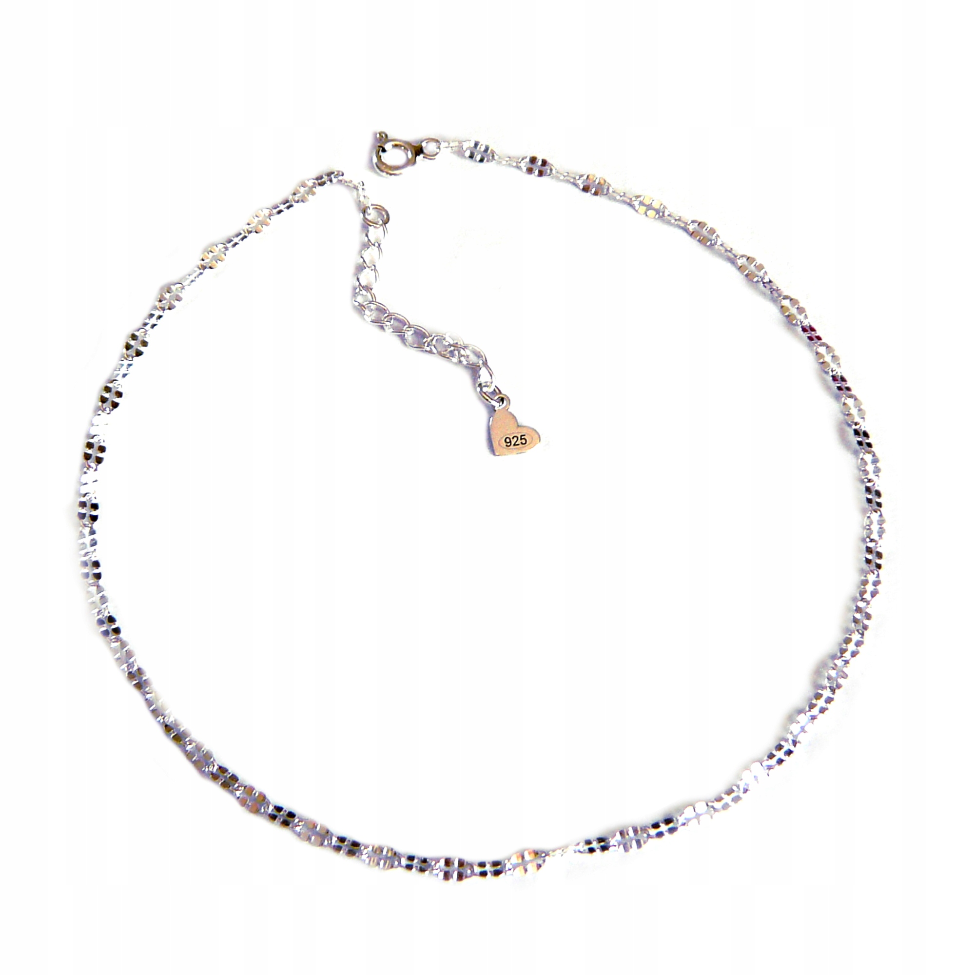 Srebrna Bransoletka Na Nogę Stopę Kostkę srebro925