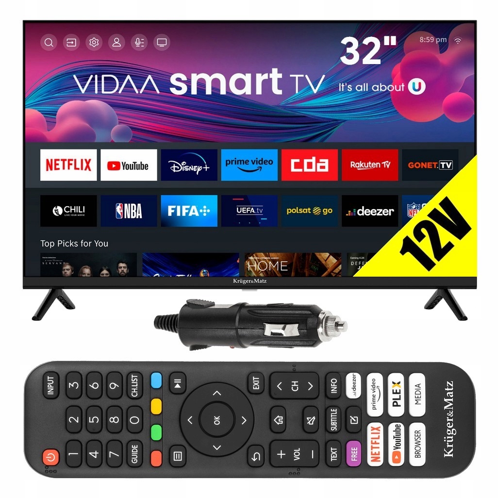 Kruger & Matz 32H730QB 32" HD smart DVB-T2/S2