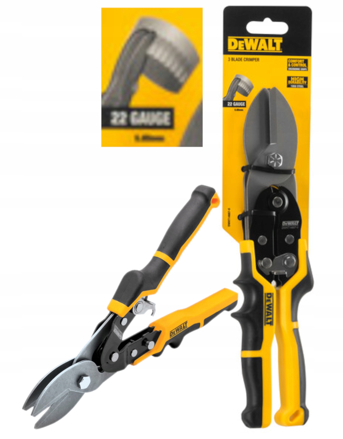 DeWALT Nůžky Typ Egro Hvac Zářezák 3 Čepele DWHT14687