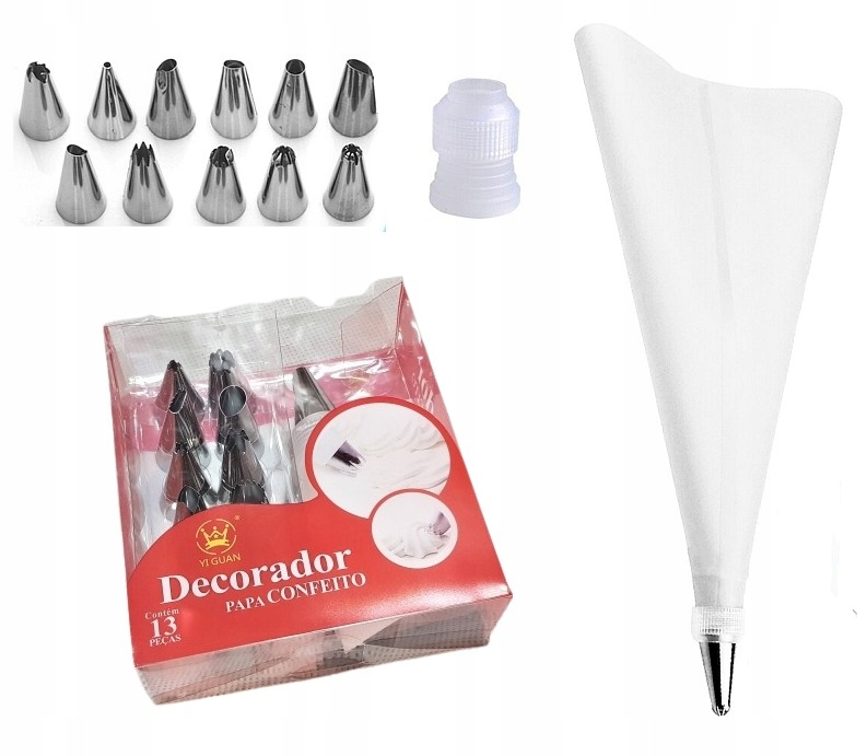 

Dekorator Rękaw Cukierniczy +adapter Tylki 12szt