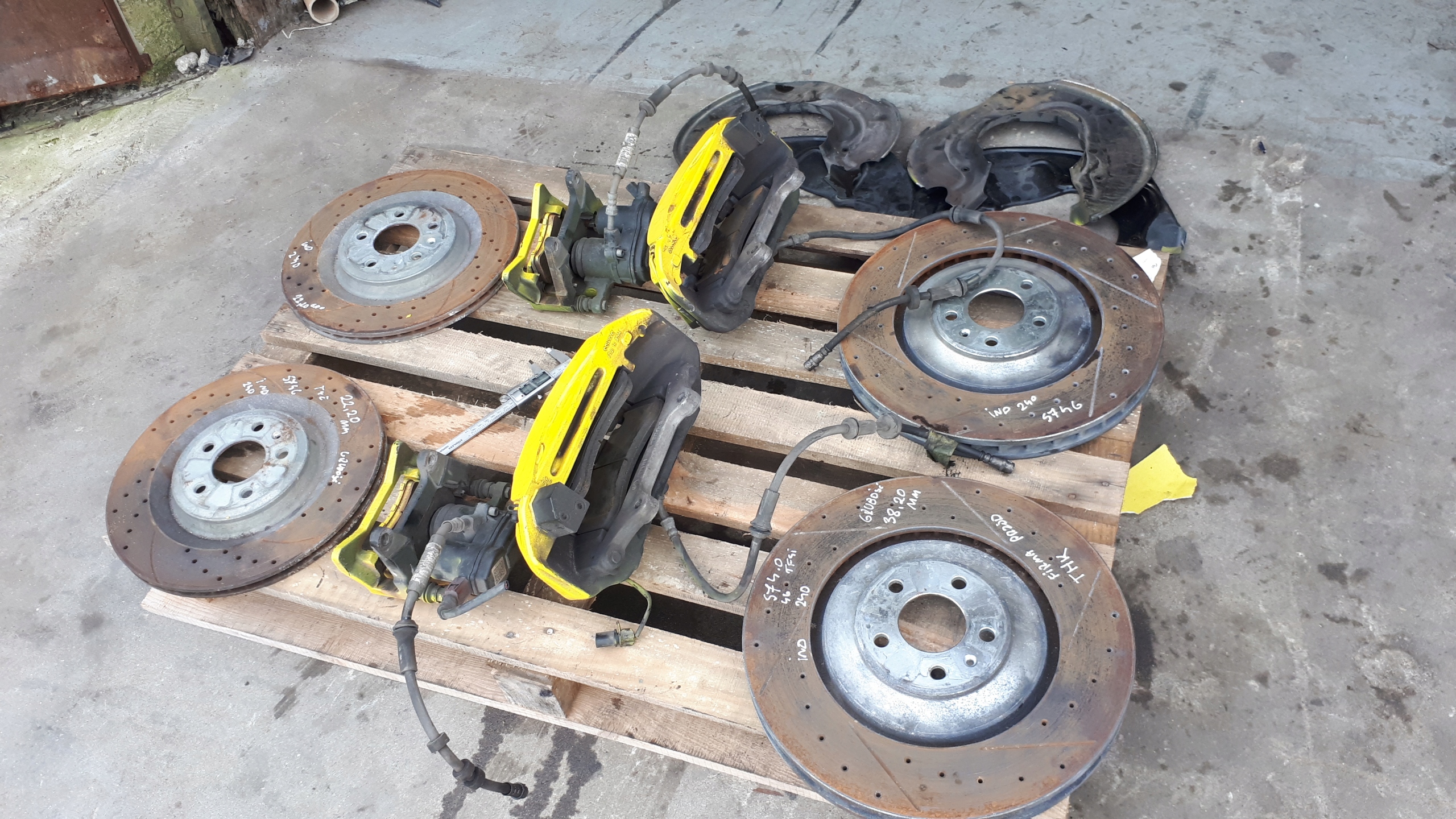 S7 4G A7 calipers discs rear part 400MM front S6 A6 C7