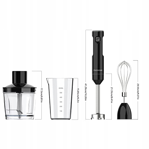 POYOCOM Bezprzewodowy Blender Ręczny Z Pojemnikiem 600ml Do Smoothie — miniatura 6