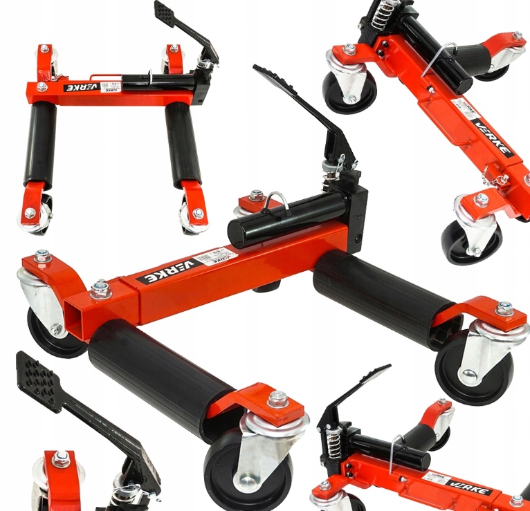 Rolki Transportowe Warsztatowe Serwisowe Rolka 9" Wózek Pod Koła Koło 680KG