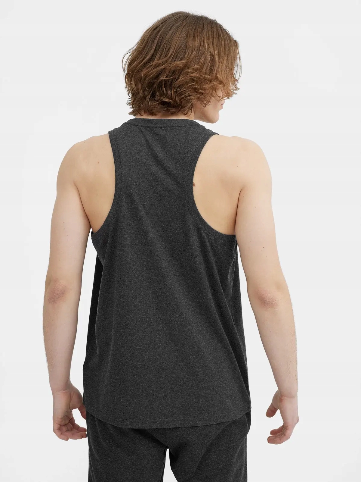 KOSZULKA MĘSKA 4F BEZRĘKAWNIK TANK TOP T-SHIRT BEZ RĘKAWÓW SS23M017 Dekolt okrągły