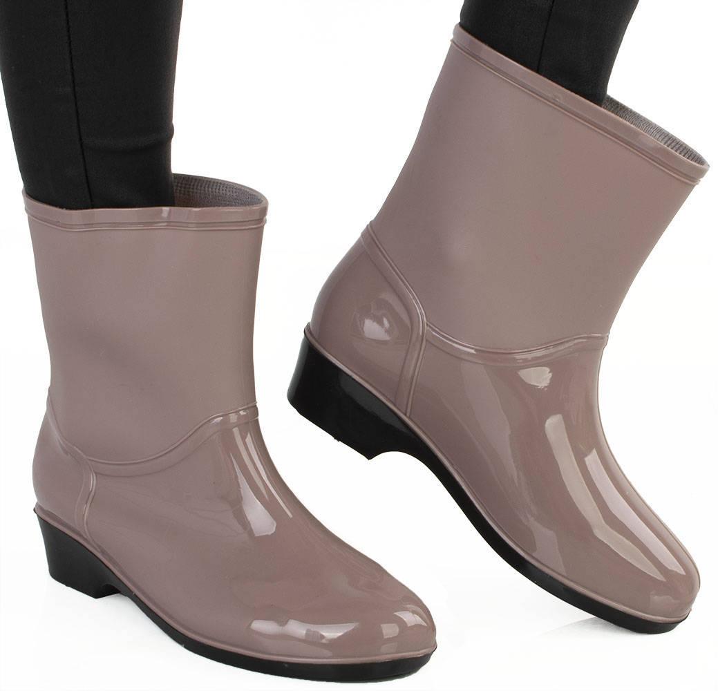 RÓŻOWE KRÓTKIE KALOSZE BOTKI DAMSKIE 39