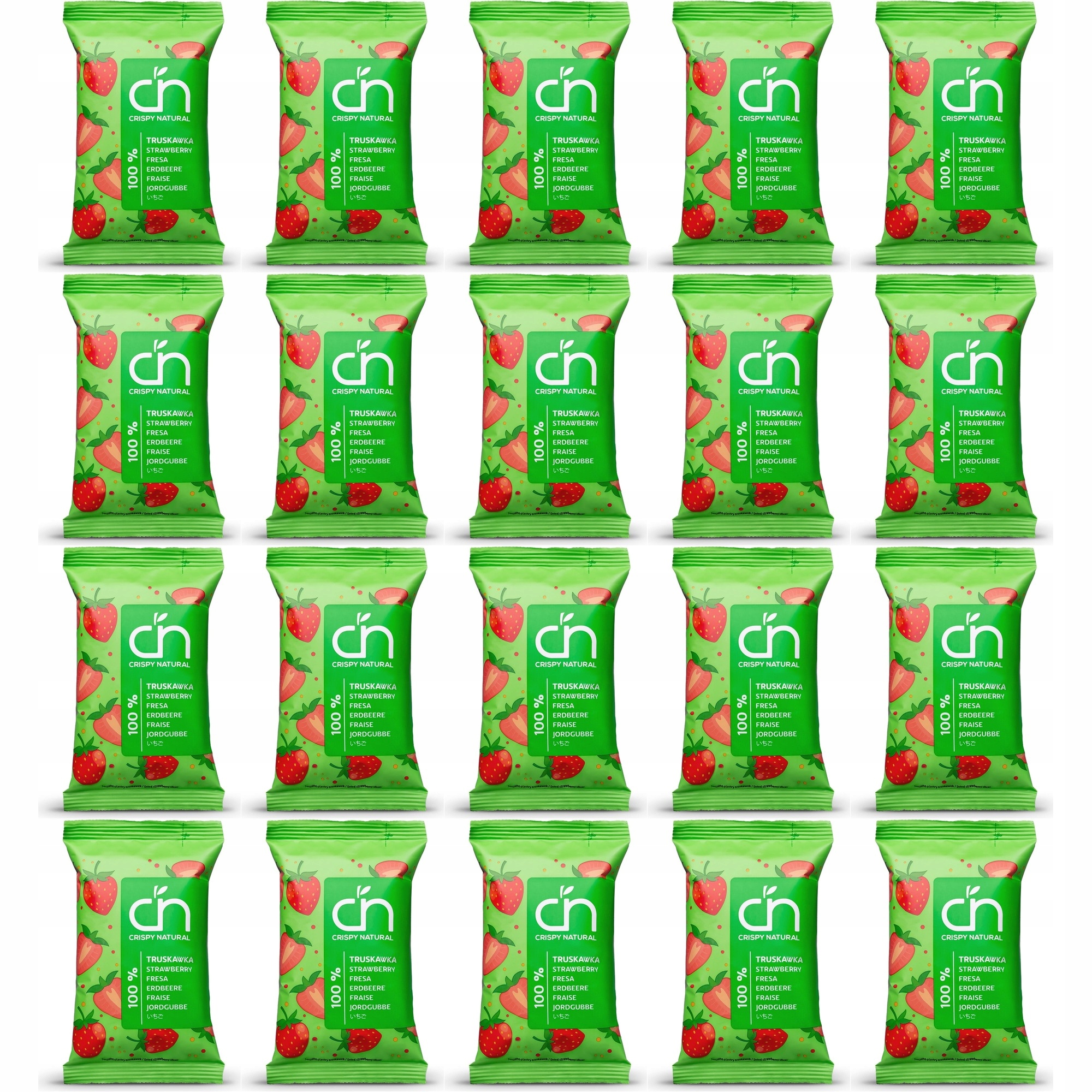 Zestaw Chipsy Truskawkowe 100% Crispy Natural 10 g 20 szt.