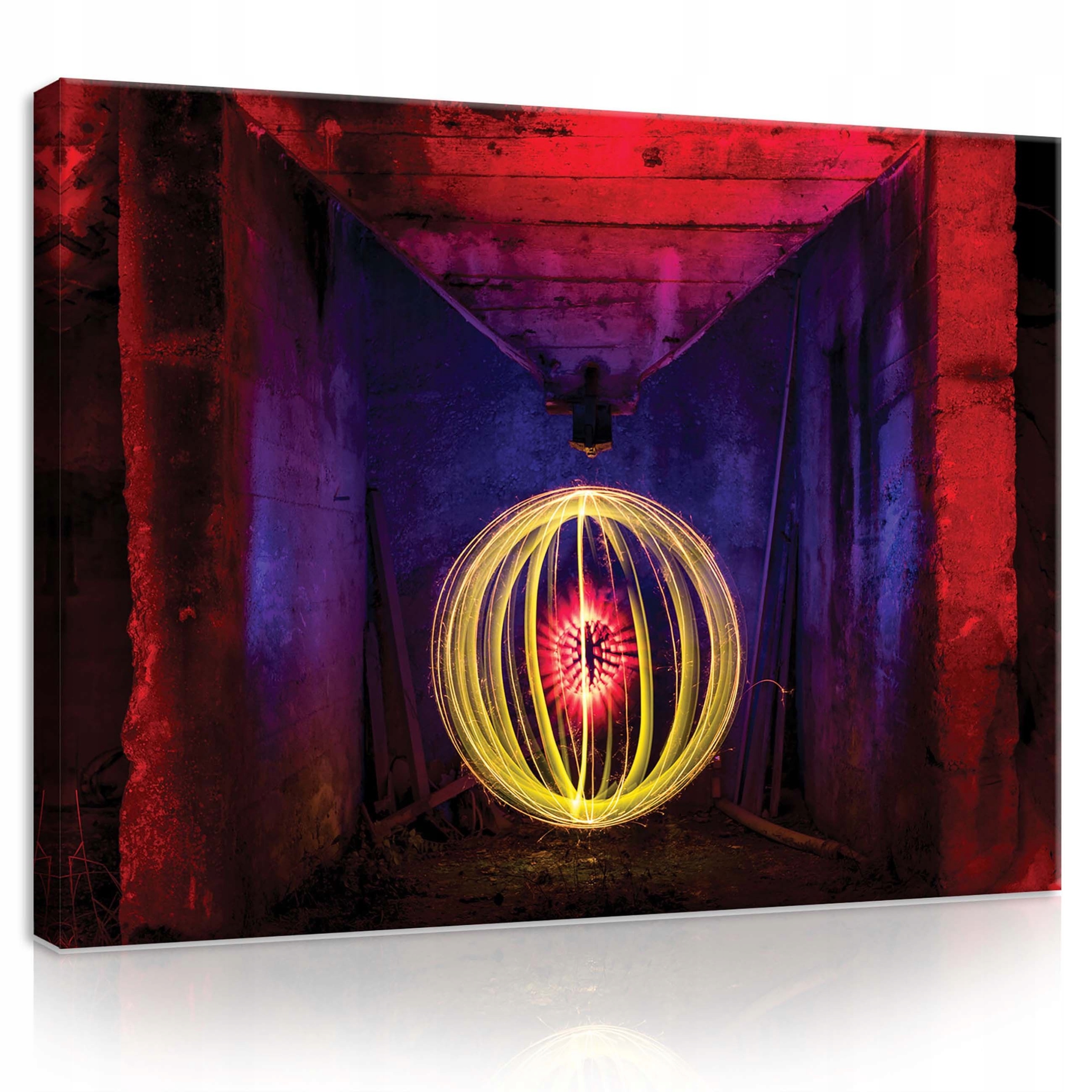 Obraz 100x75 Dlouhá způsob vystavení světlo tunel mystika abstrakce červená
