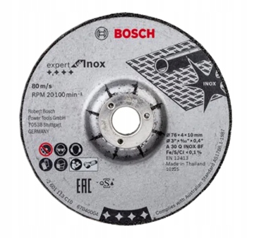 

Bosch tarcza do szlifowania stali 76x10 4,0mm 1szt